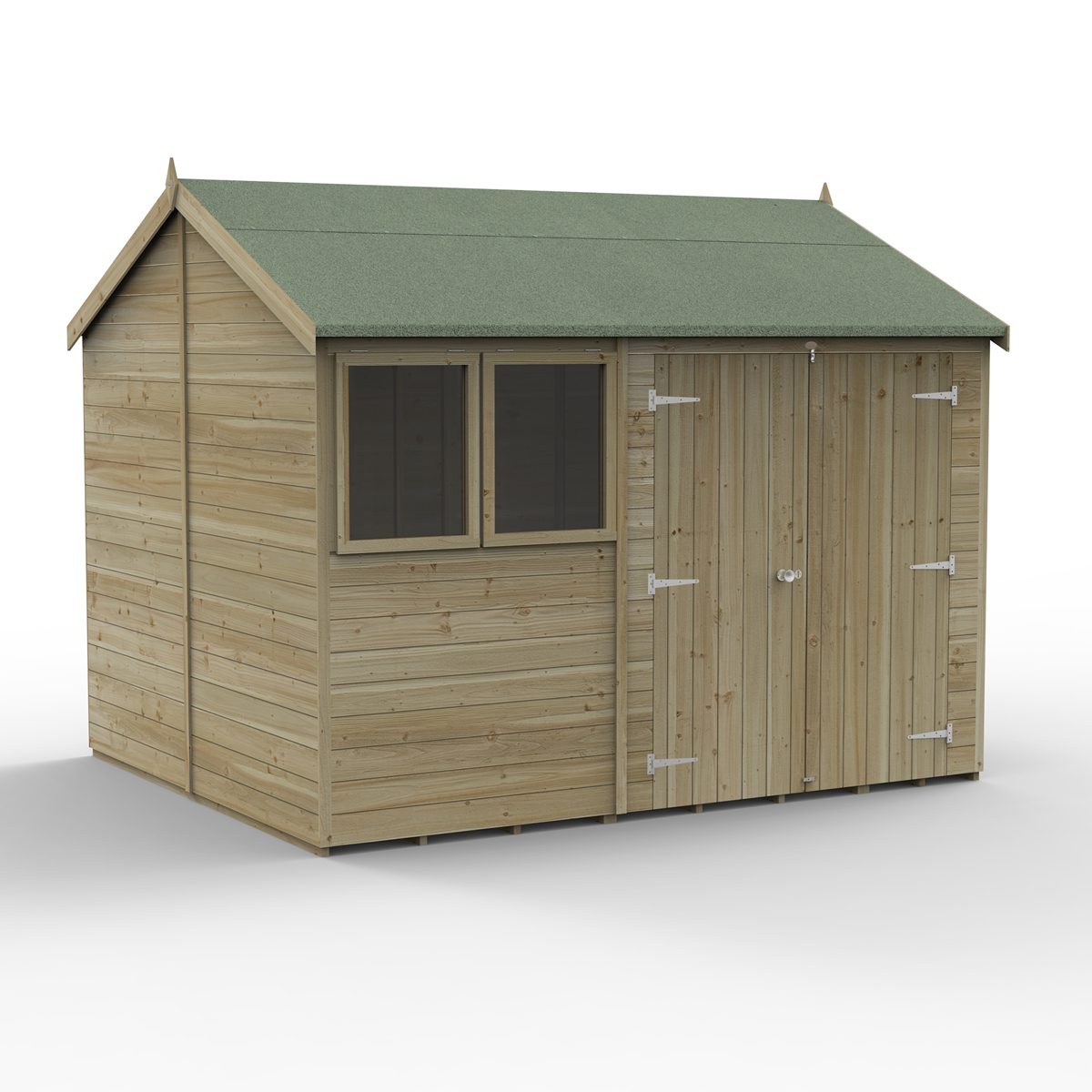 5013053189009 1 Timberdale 10x8 Reverse Apex Shed Double Door with Installation.jpg